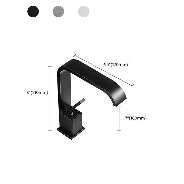 Kalsten | Waterfall Spout Widespread Sink Faucet Modern Metal Widespread Sink Faucet
