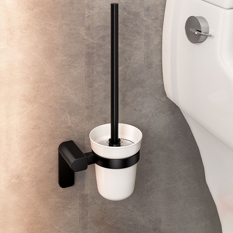 Kalsten | Modern Bathroom Set with Bath Shelf/Towel Holder & Paper Holder Black Bathroom Hardware