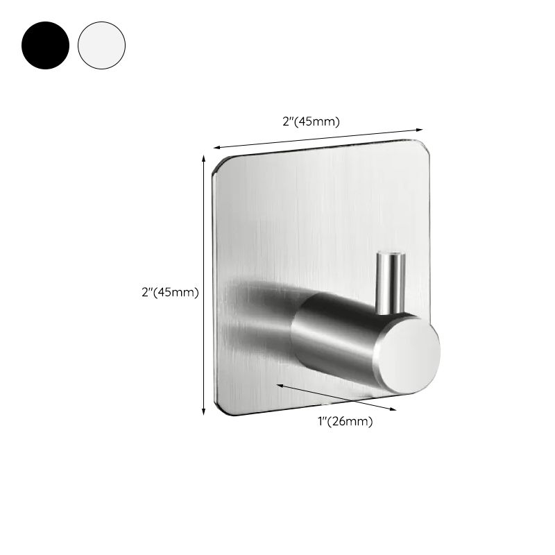 Kalsten | Modern Bathroom Hardware Set in Stainless Steel Brushed Chrome Towel Bar/Ring & Bathrobe Hook
