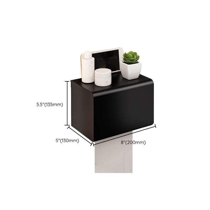 Kalsten | Modern Bathroom Set with Bath Shelf/Towel Holder & Paper Holder Black Bathroom Hardware