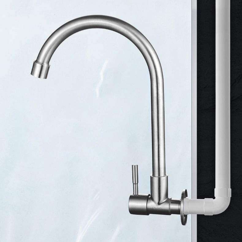 Kalsten | Modern Bridge Water Faucet 304 Stainless Steel Knob Handle Swivel Spout Wall Mounted Faucet