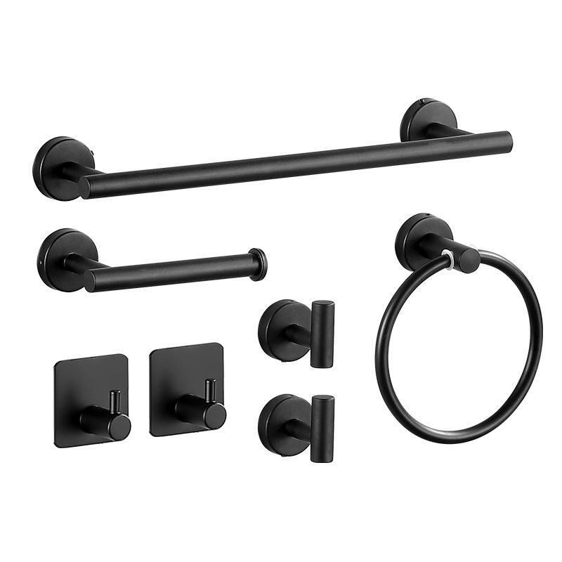 Kalsten | Modern Bathroom Hardware Set in Stainless Steel Brushed Chrome Towel Bar/Ring & Bathrobe Hook