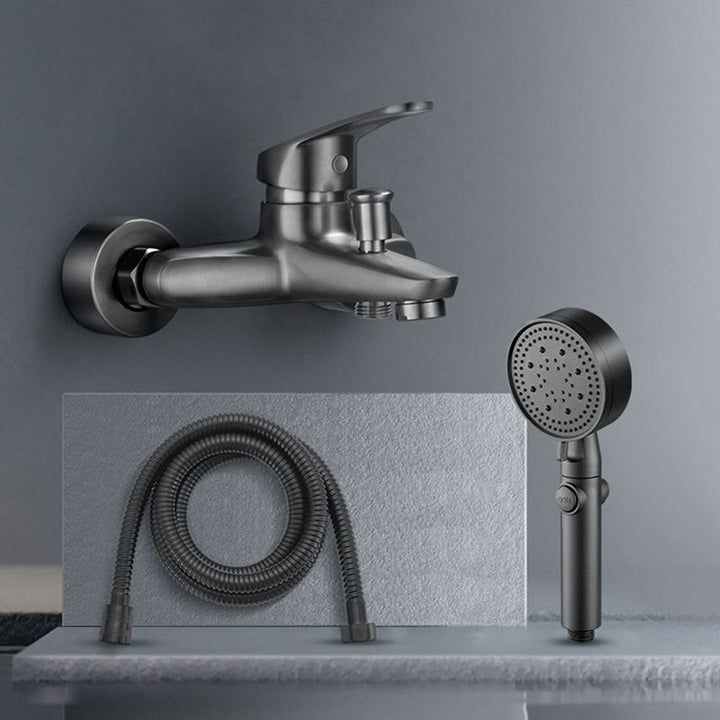 Kalsten | Solid Bathtub Faucet Handheld Shower Hose Lever Handle Wall-Mounted 2 Holes Bathtub Fill Valve