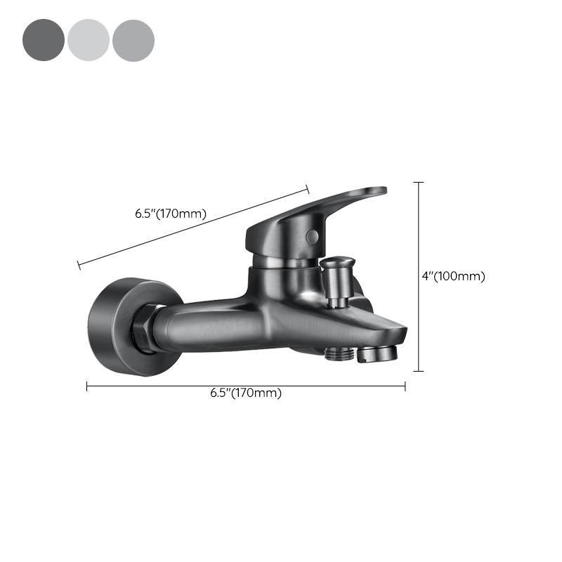 Kalsten | Solid Bathtub Faucet Handheld Shower Hose Lever Handle Wall-Mounted 2 Holes Bathtub Fill Valve