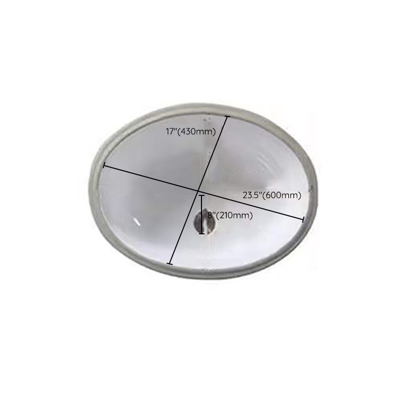 Kalsten | Modern Under-mount Sink Oval Porcelain with Pop-Up Drain Sink