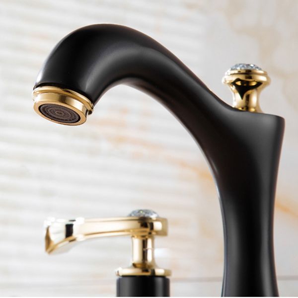 Kalsten | Modern Vessel Faucet Brass 2 Handles Low Arc Vessel Faucet for Home