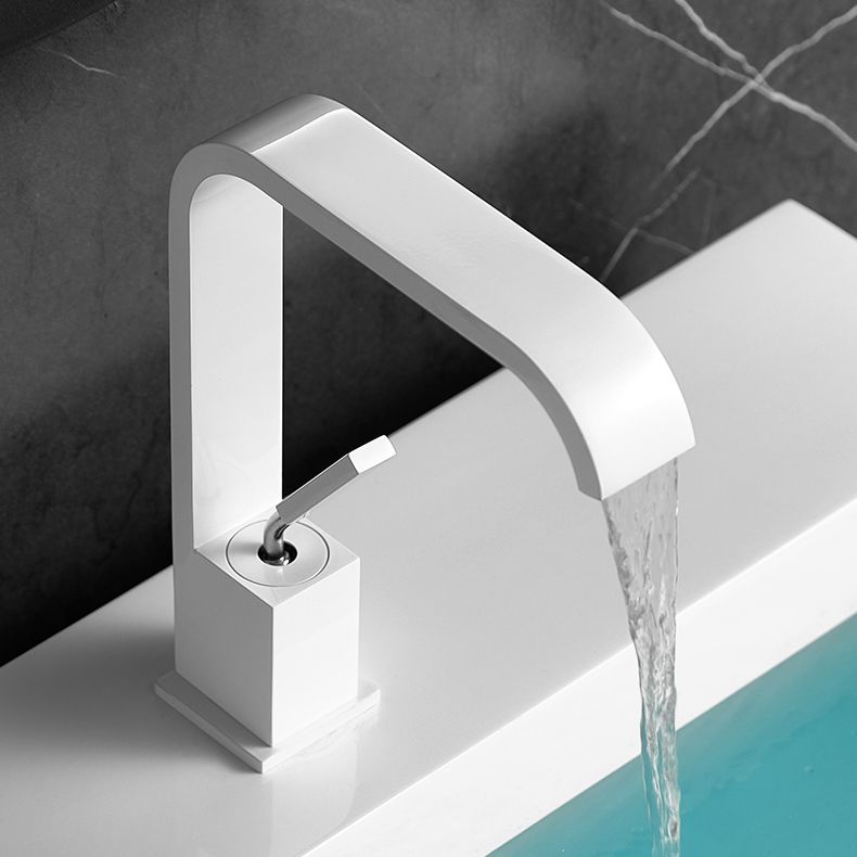 Kalsten | Waterfall Spout Widespread Sink Faucet Modern Metal Widespread Sink Faucet