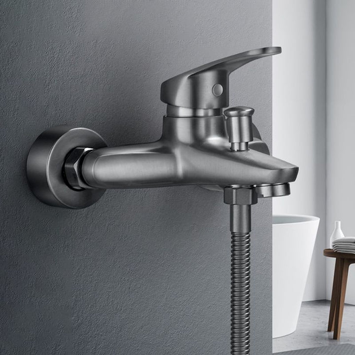 Kalsten | Solid Bathtub Faucet Handheld Shower Hose Lever Handle Wall-Mounted 2 Holes Bathtub Fill Valve