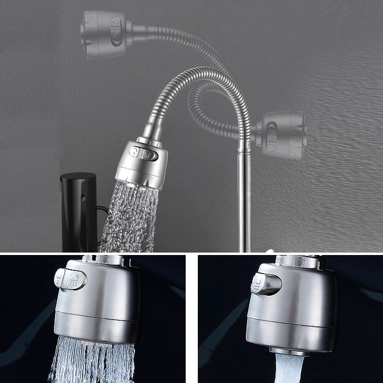Kalsten | Modern Bridge Water Faucet 304 Stainless Steel Knob Handle Swivel Spout Wall Mounted Faucet