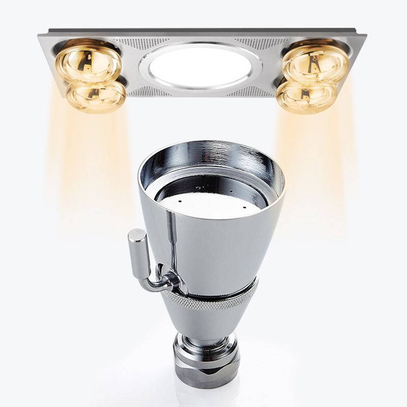 Kalsten | Round shower head made of stainless steel in silver wall-mounted shower head