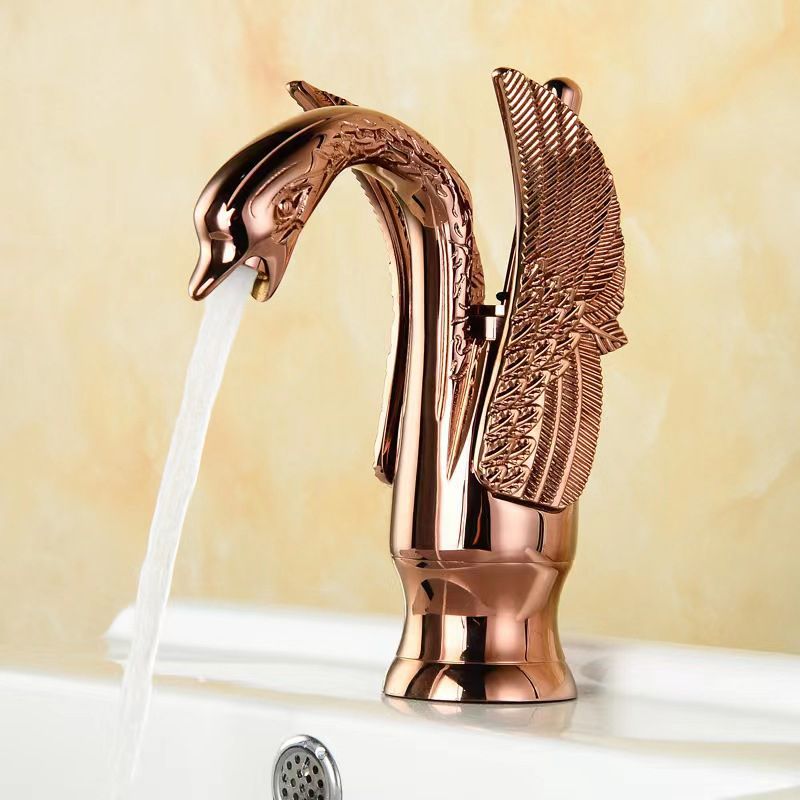 Kalsten | Full brass bathroom sink faucet hot and cold water single lever sink faucet
