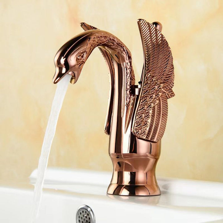 Kalsten | Full brass bathroom sink faucet hot and cold water single lever sink faucet