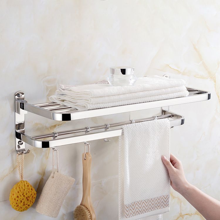 Kalsten | Contemporary bathroom accessory set made of chrome-plated stainless steel with bathrobe hooks/towel rail