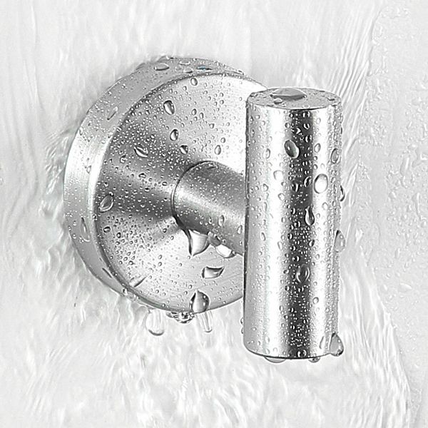 Kalsten | Modern Bathroom Hardware Set in Stainless Steel Brushed Chrome Towel Bar/Ring & Bathrobe Hook