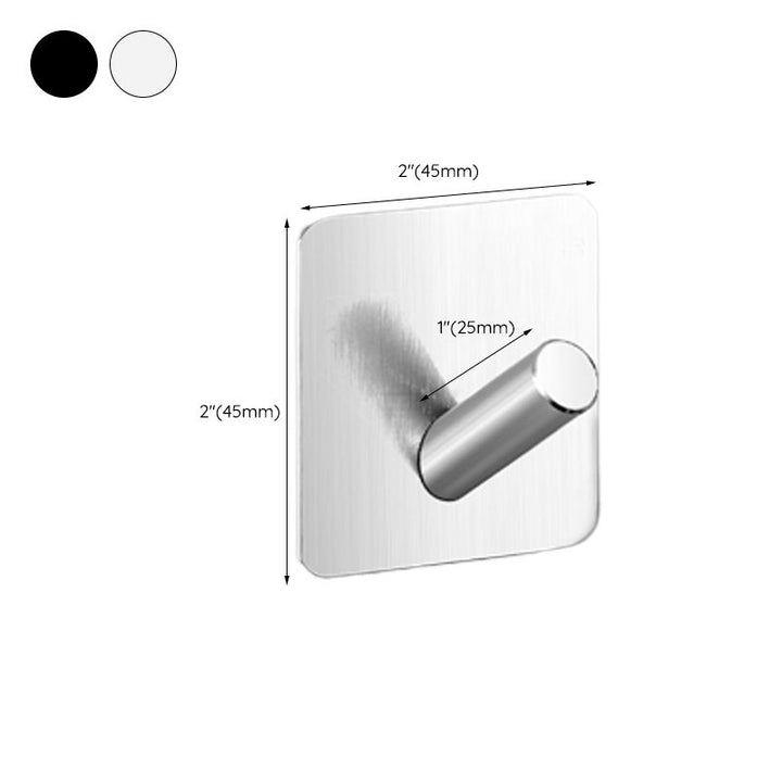 Kalsten | Modern Bathroom Hardware Set in Stainless Steel Brushed Chrome Towel Bar/Ring & Bathrobe Hook