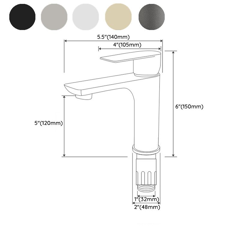 Kalsten | Modern Vessel Faucet Copper Single Handle Low Arc Vessel Faucet for Home