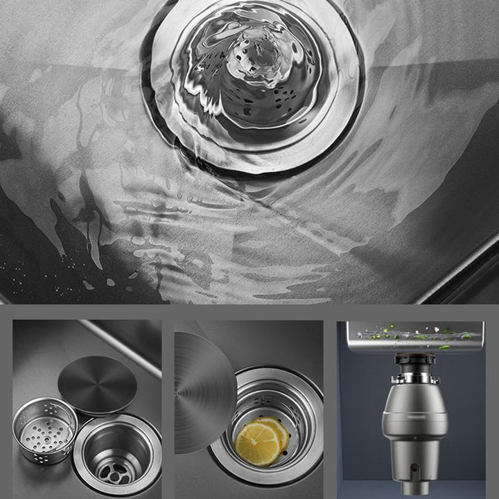Kalsten | Classic Round Sink Stainless Steel Built-in Sink Non-Slip Round Basin for the Kitchen