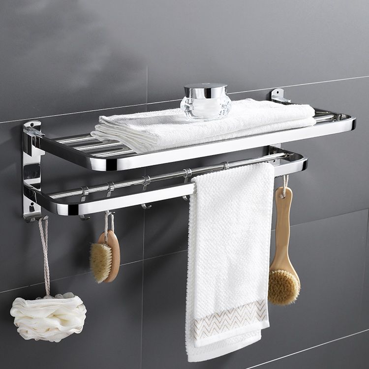 Kalsten | Contemporary bathroom accessory set made of chrome-plated stainless steel with bathrobe hooks/towel rail