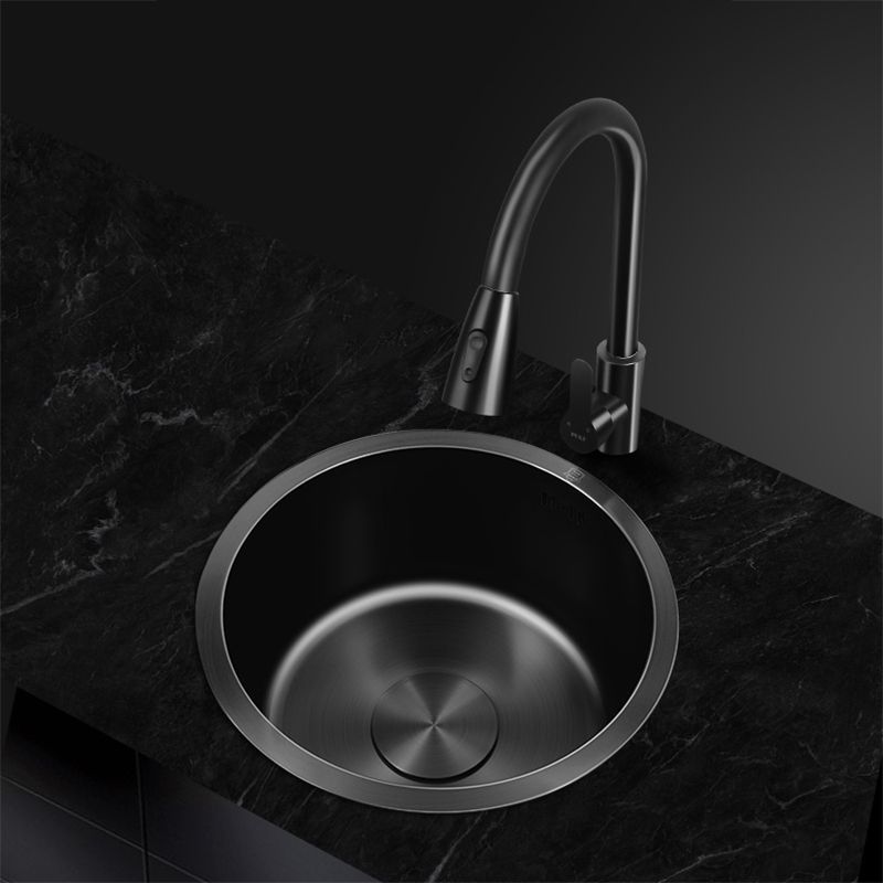 Kalsten | Classic Round Sink Stainless Steel Built-in Sink Non-Slip Round Basin for the Kitchen