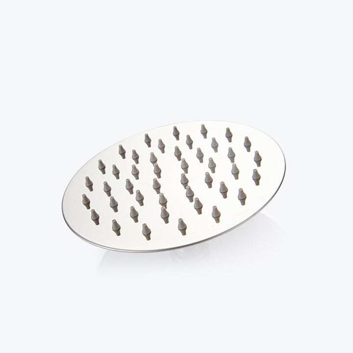 Kalsten | Round shower head made of stainless steel in silver wall-mounted shower head