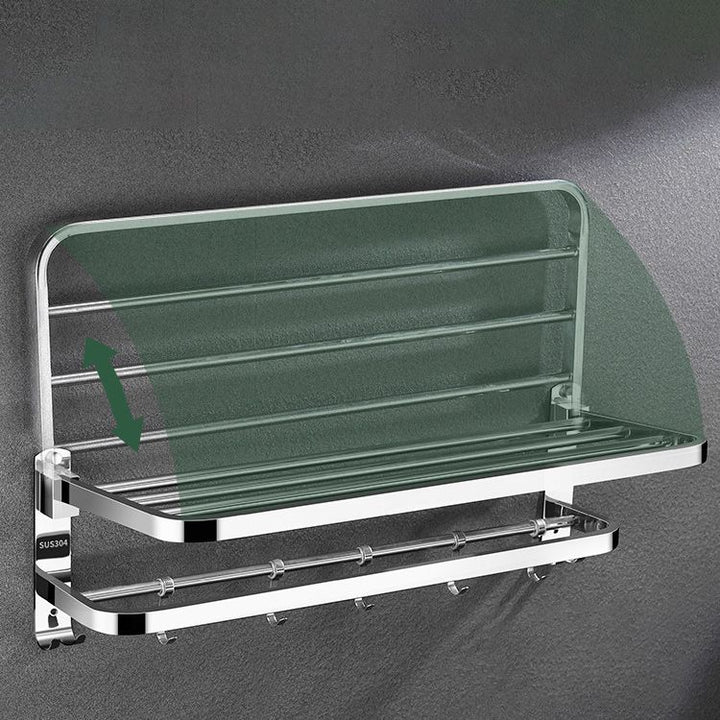 Kalsten | Contemporary bathroom accessory set made of chrome-plated stainless steel with bathrobe hooks/towel rail