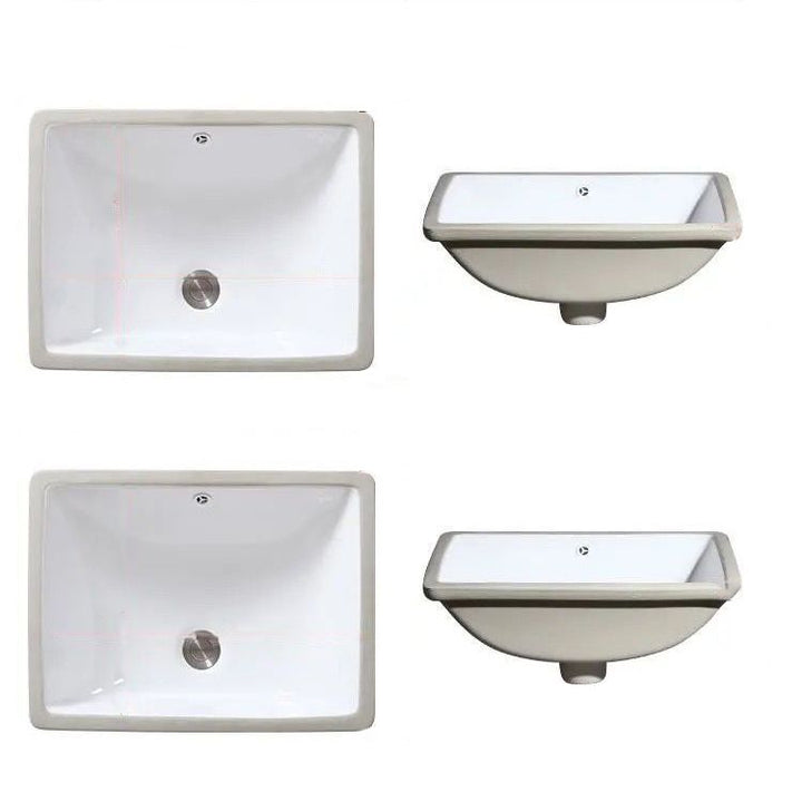 Kalsten | Modern Under-mount Sink Oval Porcelain with Pop-Up Drain Sink
