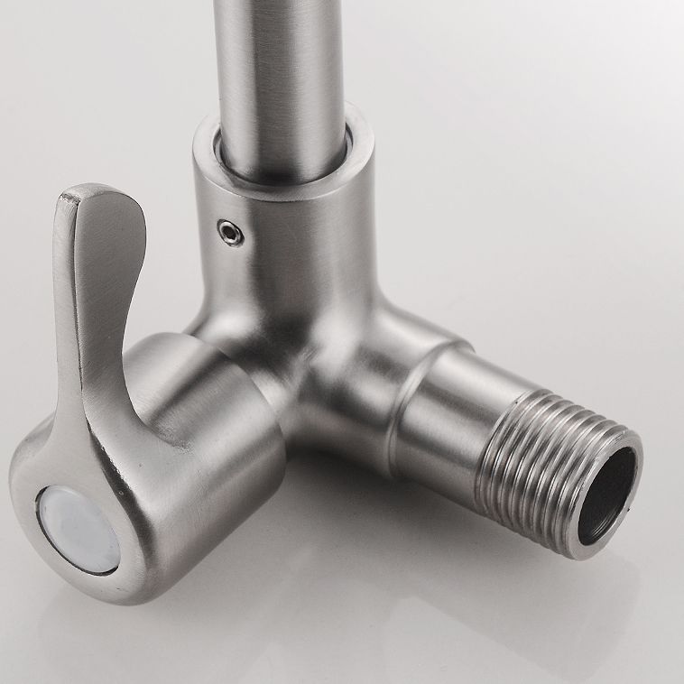 Kalsten | Modern Bridge Water Faucet 304 Stainless Steel Knob Handle Swivel Spout Wall Mounted Faucet