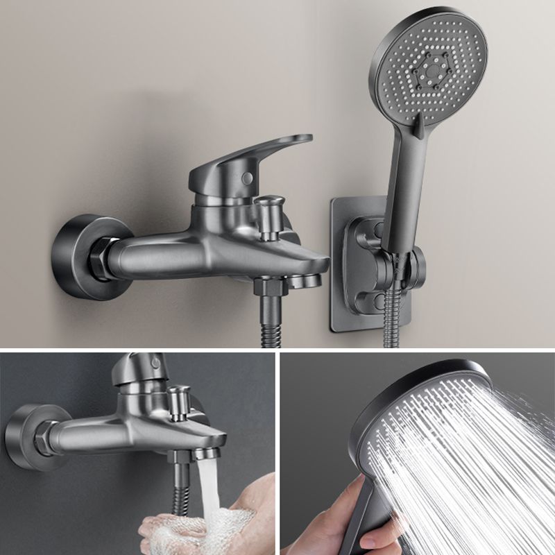 Kalsten | Solid Bathtub Faucet Handheld Shower Hose Lever Handle Wall-Mounted 2 Holes Bathtub Fill Valve