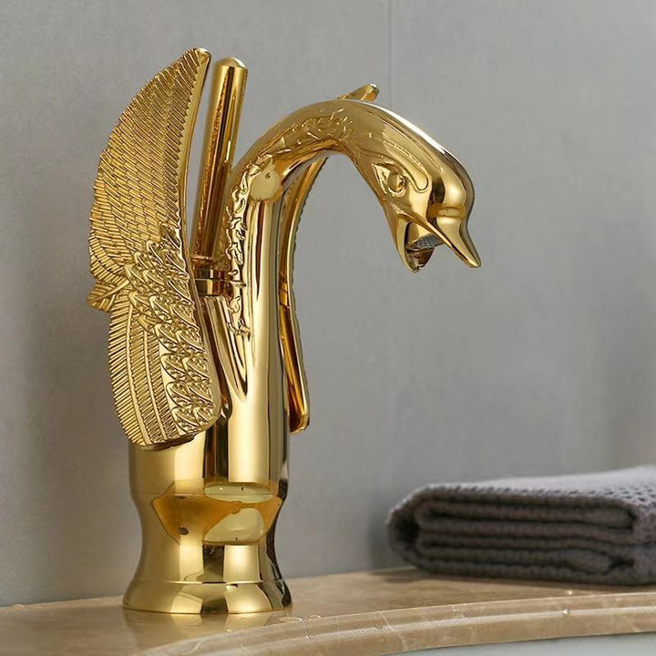 Kalsten | Full brass bathroom sink faucet hot and cold water single lever sink faucet