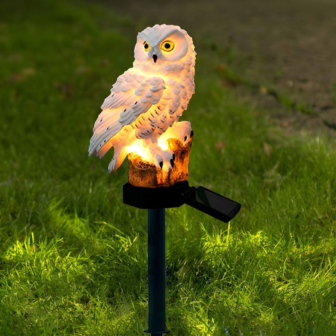 Solar-powered garden lamp with decorative owl design – LED outdoor light for the garden | Kalsten