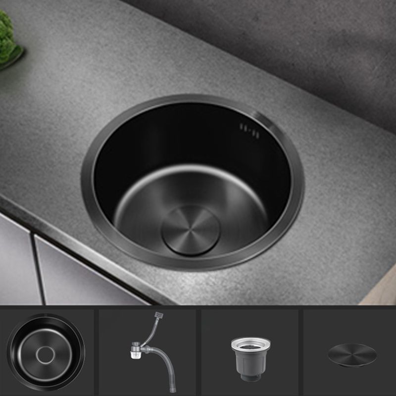 Kalsten | Classic Round Sink Stainless Steel Built-in Sink Non-Slip Round Basin for the Kitchen