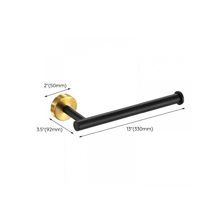 Kalsten | Modern Bathroom Hardware Set in Stainless Steel Brushed Chrome Towel Bar/Ring & Bathrobe Hook