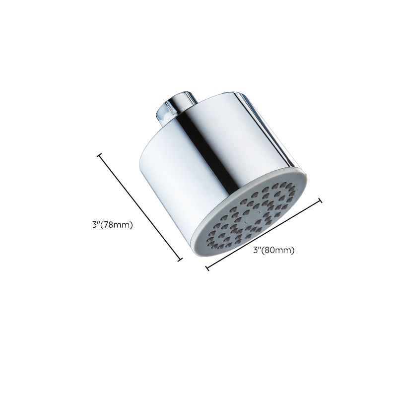 Kalsten | Round shower head made of stainless steel in silver wall-mounted shower head