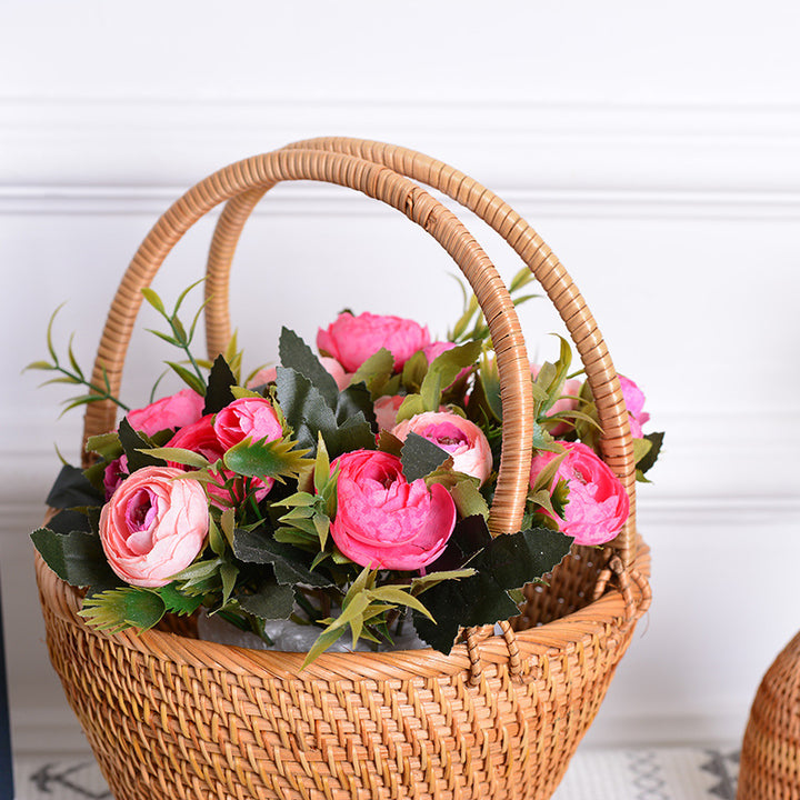 Handcrafted basket with two handles Kalsten