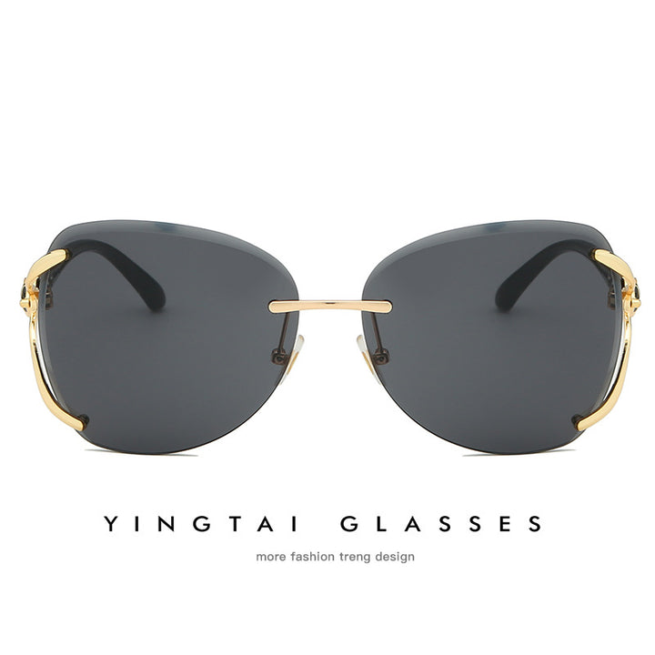 Women's elegant sunglasses with extravagant metal frame and mirrored lenses Kalsten