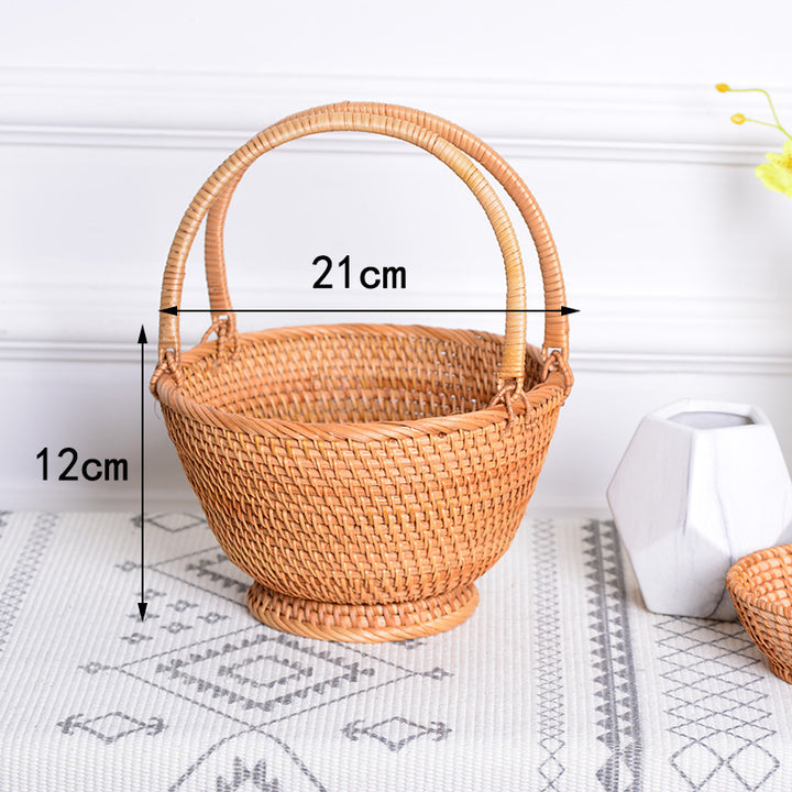 Handcrafted basket with two handles Kalsten