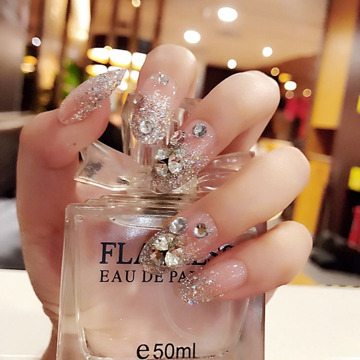 Glamorous Rhinestone-Embellished Press-On Nail Tips