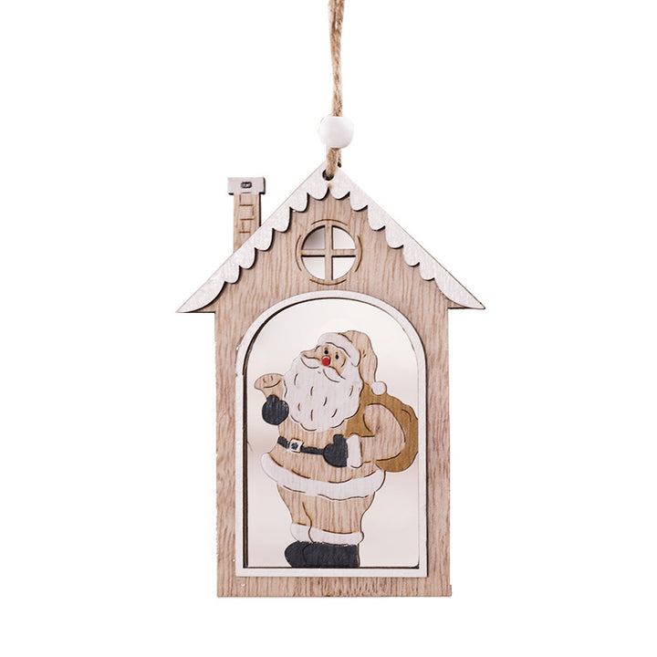 Festive Star-shaped Wooden Ornament