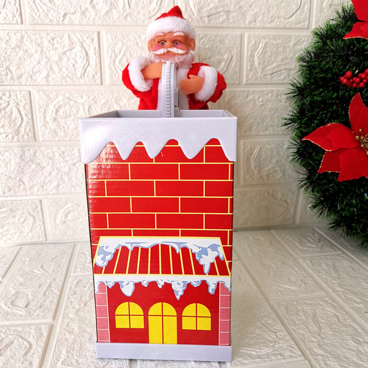 Decorative Santa Claus figure with ladder
