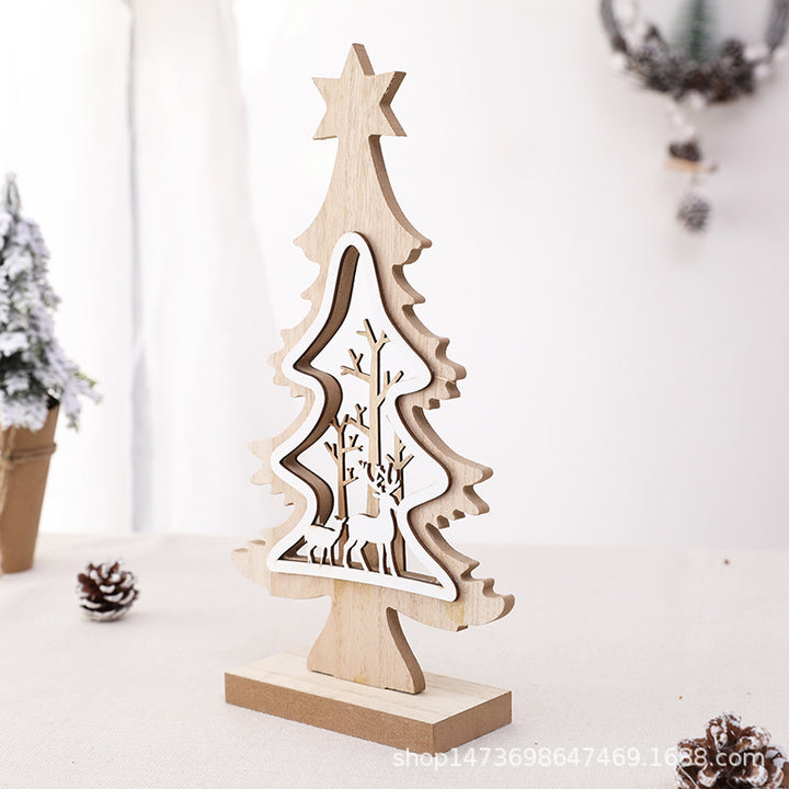 Decorative Wooden Christmas Tree Decoration