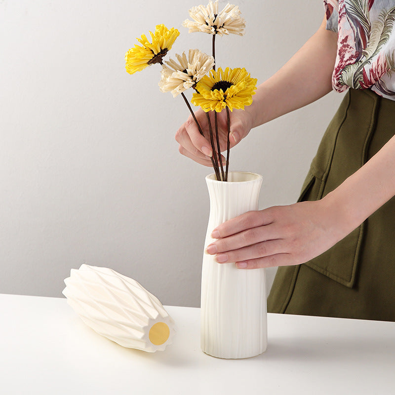 Textured Geometric Decorative Vase Kalsten