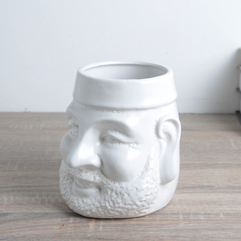 Decorative Plant Pot with Face Kalsten
