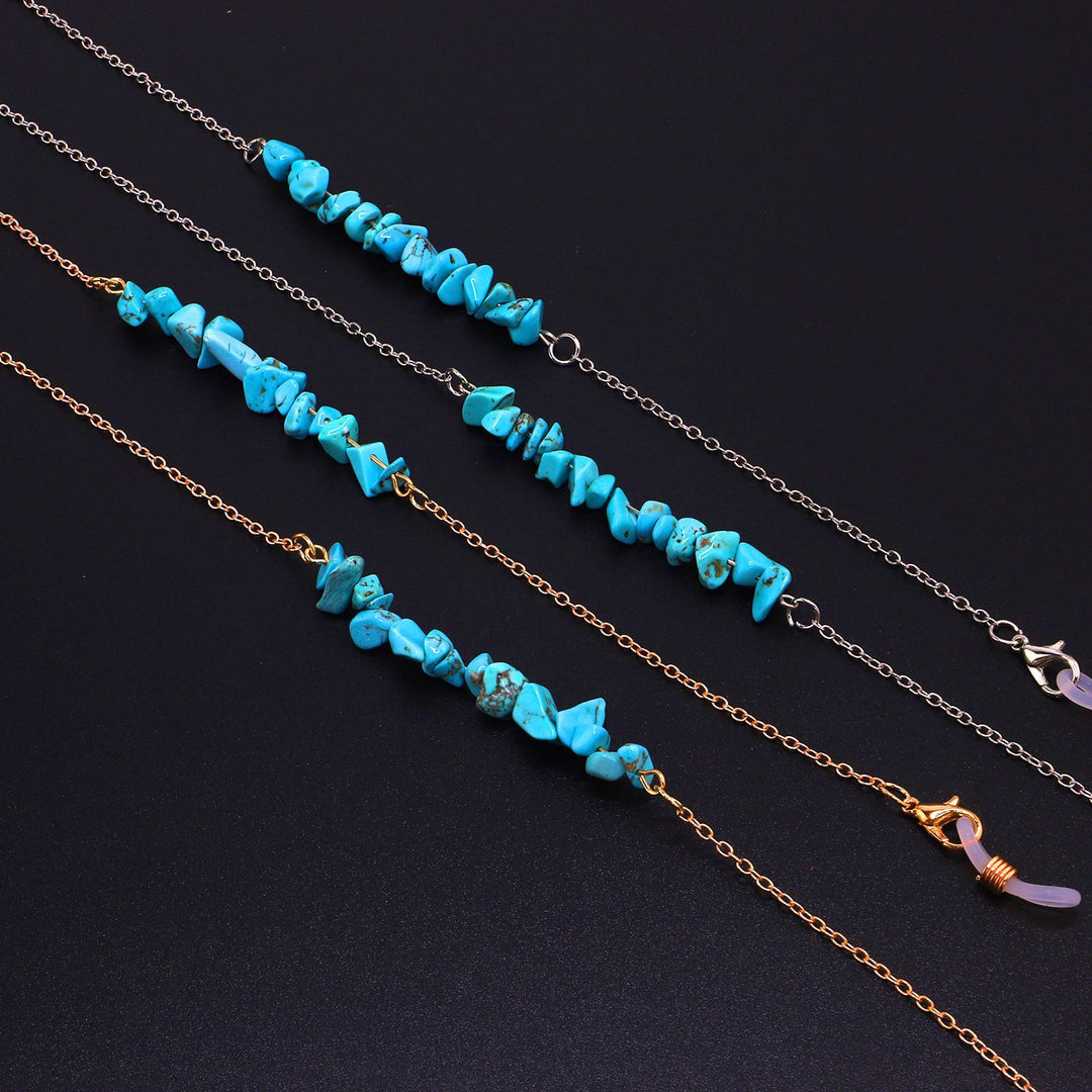 Stylish Eyewear Chain with Natural Stone Accents Kalsten