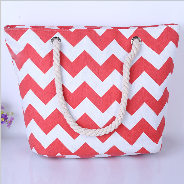 Large shopping bag with modern zigzag design Kalsten