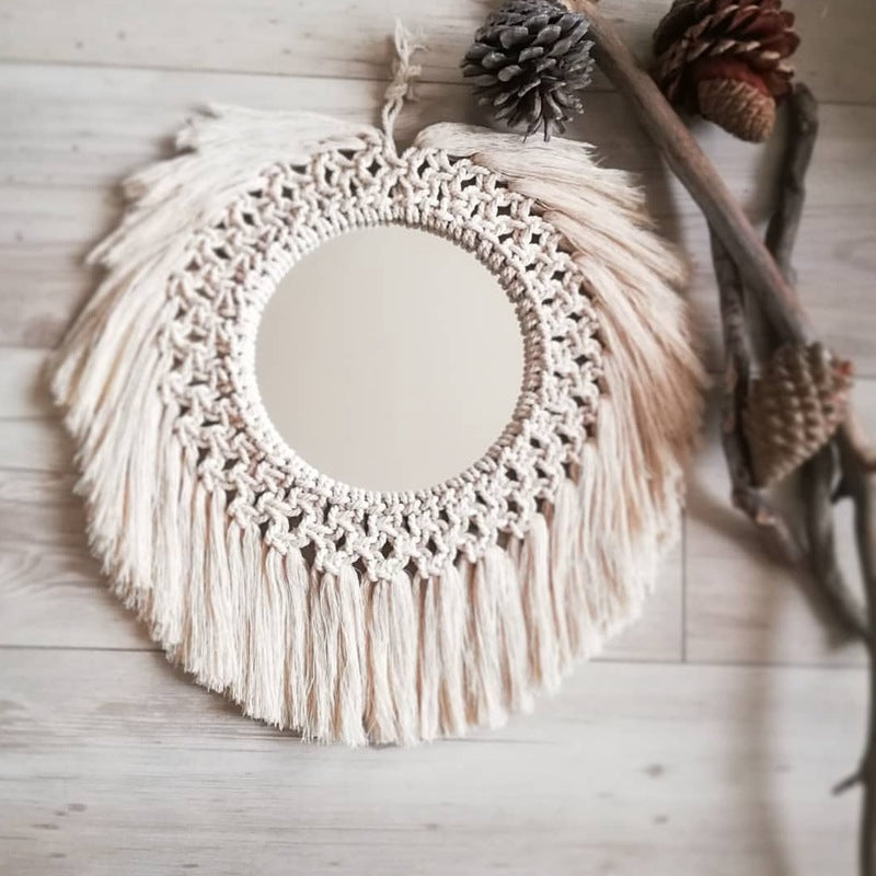 Decorative Macrame Wall Mirror Kalsten