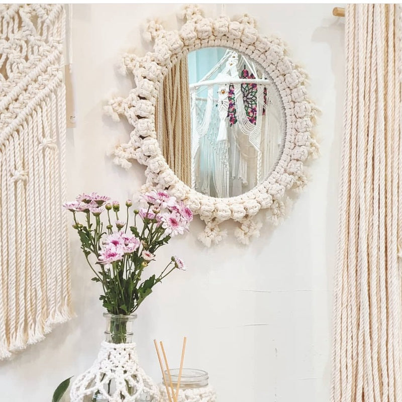 Decorative Macrame Wall Mirror Kalsten