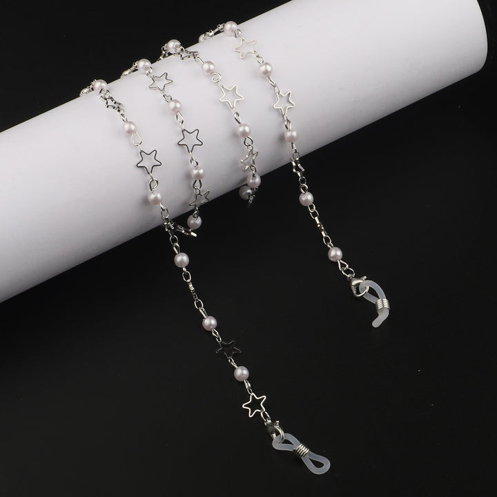 Pearl and Metal Eyewear Holder Chain Kalsten