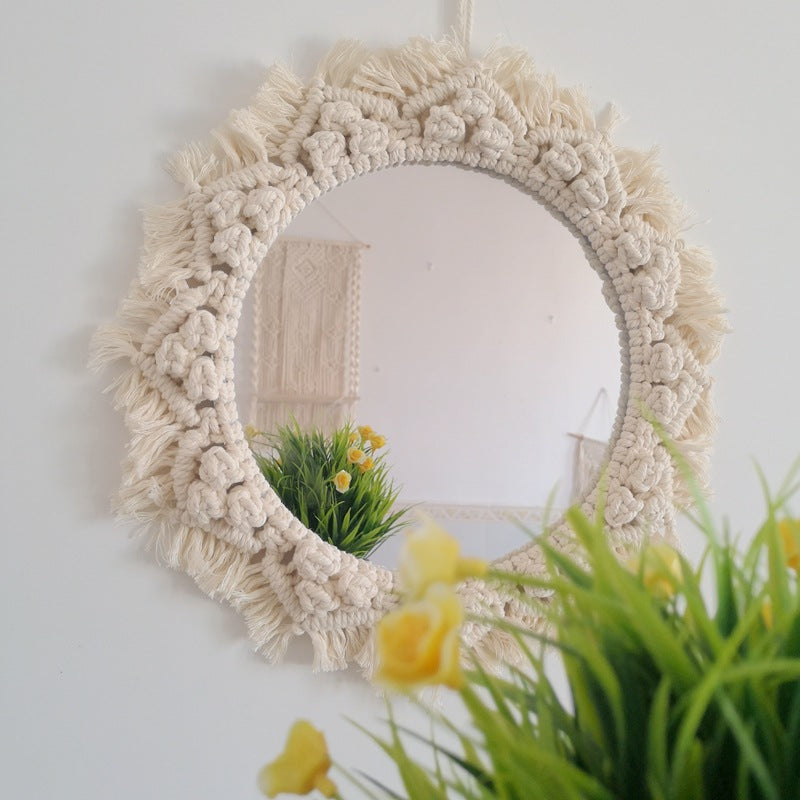 Decorative Macrame Wall Mirror Kalsten