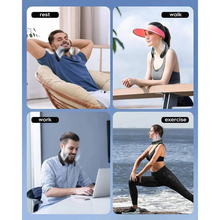 Portable Neck Fan with Rechargeable Cooling for Outdoor Sports | Kalsten