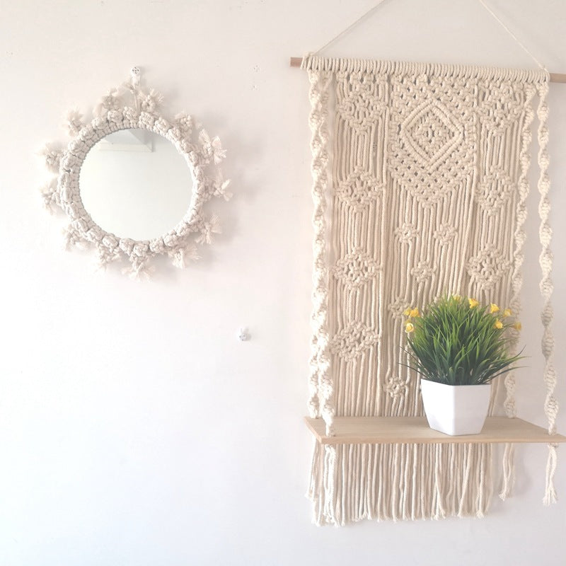 Decorative Macrame Wall Mirror Kalsten